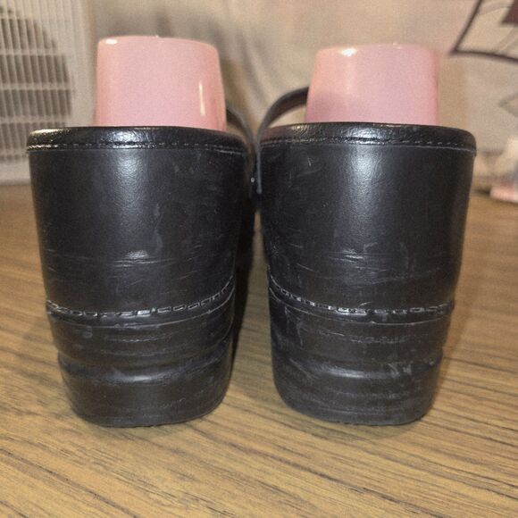 DANSKO MARCELLE 11.5/12 Black Cabrio Mary Jane Grunge Goth Dark Academia Clogs - Picture 9 of 13